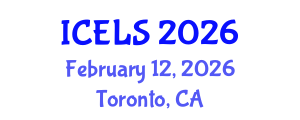 International Conference on Education and Learning Sciences (ICELS) February 12, 2026 - Toronto, Canada International Conference on Education and Learning Sciences (ICELS) February 12, 2026 - Toronto, Canada