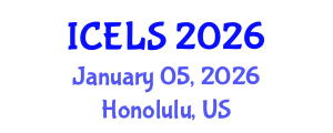 International Conference on Education and Learning Sciences (ICELS) January 05, 2026 - Honolulu, United States