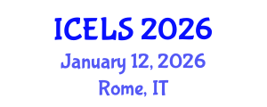 International Conference on Education and Learning Sciences (ICELS) January 12, 2026 - Rome, Italy