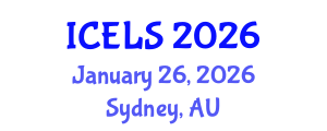 International Conference on Education and Learning Sciences (ICELS) January 26, 2026 - Sydney, Australia International Conference on Education and Learning Sciences (ICELS) January 26, 2026 - Sydney, Australia