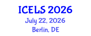 International Conference on Education and Learning Sciences (ICELS) July 22, 2026 - Berlin, Germany International Conference on Education and Learning Sciences (ICELS) July 22, 2026 - Berlin, Germany