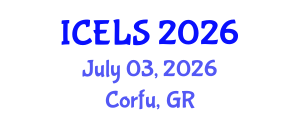 International Conference on Education and Learning Sciences (ICELS) July 03, 2026 - Corfu, Greece International Conference on Education and Learning Sciences (ICELS) July 03, 2026 - Corfu, Greece