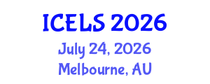 International Conference on Education and Learning Sciences (ICELS) July 24, 2026 - Melbourne, Australia International Conference on Education and Learning Sciences (ICELS) July 24, 2026 - Melbourne, Australia