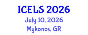 International Conference on Education and Learning Sciences (ICELS) July 10, 2026 - Mykonos, Greece International Conference on Education and Learning Sciences (ICELS) July 10, 2026 - Mykonos, Greece