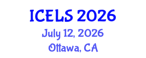 International Conference on Education and Learning Sciences (ICELS) July 12, 2026 - Ottawa, Canada International Conference on Education and Learning Sciences (ICELS) July 12, 2026 - Ottawa, Canada