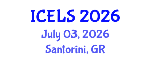 International Conference on Education and Learning Sciences (ICELS) July 03, 2026 - Santorini, Greece International Conference on Education and Learning Sciences (ICELS) July 03, 2026 - Santorini, Greece