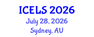 International Conference on Education and Learning Sciences (ICELS) July 28, 2026 - Sydney, Australia International Conference on Education and Learning Sciences (ICELS) July 28, 2026 - Sydney, Australia