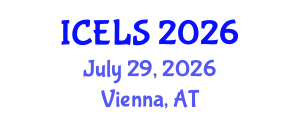 International Conference on Education and Learning Sciences (ICELS) July 29, 2026 - Vienna, Austria International Conference on Education and Learning Sciences (ICELS) July 29, 2026 - Vienna, Austria