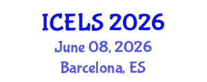 International Conference on Education and Learning Sciences (ICELS) June 08, 2026 - Barcelona, Spain International Conference on Education and Learning Sciences (ICELS) June 08, 2026 - Barcelona, Spain