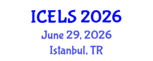 International Conference on Education and Learning Sciences (ICELS) June 29, 2026 - Istanbul, Turkey International Conference on Education and Learning Sciences (ICELS) June 29, 2026 - Istanbul, Turkey