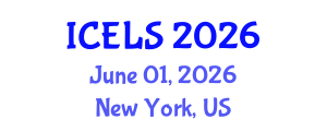 International Conference on Education and Learning Sciences (ICELS) June 01, 2026 - New York, United States International Conference on Education and Learning Sciences (ICELS) June 01, 2026 - New York, United States
