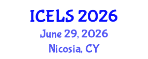 International Conference on Education and Learning Sciences (ICELS) June 29, 2026 - Nicosia, Cyprus International Conference on Education and Learning Sciences (ICELS) June 29, 2026 - Nicosia, Cyprus
