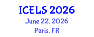 International Conference on Education and Learning Sciences (ICELS) June 22, 2026 - Paris, France International Conference on Education and Learning Sciences (ICELS) June 22, 2026 - Paris, France