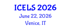 International Conference on Education and Learning Sciences (ICELS) June 22, 2026 - Venice, Italy International Conference on Education and Learning Sciences (ICELS) June 22, 2026 - Venice, Italy