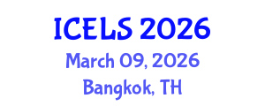 International Conference on Education and Learning Sciences (ICELS) March 09, 2026 - Bangkok, Thailand International Conference on Education and Learning Sciences (ICELS) March 09, 2026 - Bangkok, Thailand