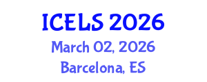 International Conference on Education and Learning Sciences (ICELS) March 02, 2026 - Barcelona, Spain International Conference on Education and Learning Sciences (ICELS) March 02, 2026 - Barcelona, Spain