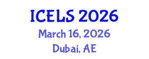 International Conference on Education and Learning Sciences (ICELS) March 16, 2026 - Dubai, United Arab Emirates International Conference on Education and Learning Sciences (ICELS) March 16, 2026 - Dubai, United Arab Emirates