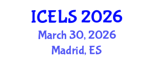 International Conference on Education and Learning Sciences (ICELS) March 30, 2026 - Madrid, Spain International Conference on Education and Learning Sciences (ICELS) March 30, 2026 - Madrid, Spain