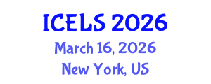 International Conference on Education and Learning Sciences (ICELS) March 16, 2026 - New York, United States International Conference on Education and Learning Sciences (ICELS) March 16, 2026 - New York, United States