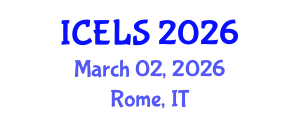 International Conference on Education and Learning Sciences (ICELS) March 02, 2026 - Rome, Italy