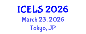 International Conference on Education and Learning Sciences (ICELS) March 23, 2026 - Tokyo, Japan International Conference on Education and Learning Sciences (ICELS) March 23, 2026 - Tokyo, Japan