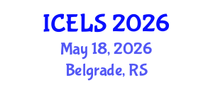 International Conference on Education and Learning Sciences (ICELS) May 18, 2026 - Belgrade, Serbia International Conference on Education and Learning Sciences (ICELS) May 18, 2026 - Belgrade, Serbia