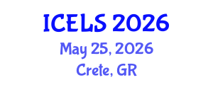 International Conference on Education and Learning Sciences (ICELS) May 25, 2026 - Crete, Greece International Conference on Education and Learning Sciences (ICELS) May 25, 2026 - Crete, Greece