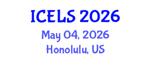 International Conference on Education and Learning Sciences (ICELS) May 04, 2026 - Honolulu, United States International Conference on Education and Learning Sciences (ICELS) May 04, 2026 - Honolulu, United States