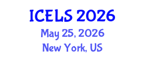 International Conference on Education and Learning Sciences (ICELS) May 25, 2026 - New York, United States International Conference on Education and Learning Sciences (ICELS) May 25, 2026 - New York, United States