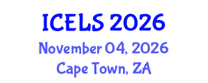 International Conference on Education and Learning Sciences (ICELS) November 04, 2026 - Cape Town, South Africa International Conference on Education and Learning Sciences (ICELS) November 04, 2026 - Cape Town, South Africa