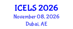International Conference on Education and Learning Sciences (ICELS) November 08, 2026 - Dubai, United Arab Emirates International Conference on Education and Learning Sciences (ICELS) November 08, 2026 - Dubai, United Arab Emirates