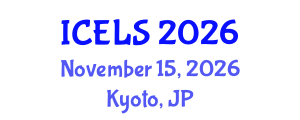 International Conference on Education and Learning Sciences (ICELS) November 15, 2026 - Kyoto, Japan International Conference on Education and Learning Sciences (ICELS) November 15, 2026 - Kyoto, Japan