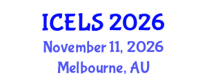International Conference on Education and Learning Sciences (ICELS) November 11, 2026 - Melbourne, Australia International Conference on Education and Learning Sciences (ICELS) November 11, 2026 - Melbourne, Australia