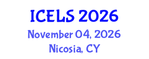 International Conference on Education and Learning Sciences (ICELS) November 04, 2026 - Nicosia, Cyprus International Conference on Education and Learning Sciences (ICELS) November 04, 2026 - Nicosia, Cyprus