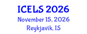 International Conference on Education and Learning Sciences (ICELS) November 15, 2026 - Reykjavik, Iceland International Conference on Education and Learning Sciences (ICELS) November 15, 2026 - Reykjavik, Iceland
