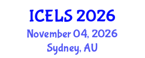 International Conference on Education and Learning Sciences (ICELS) November 04, 2026 - Sydney, Australia International Conference on Education and Learning Sciences (ICELS) November 04, 2026 - Sydney, Australia
