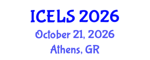 International Conference on Education and Learning Sciences (ICELS) October 21, 2026 - Athens, Greece International Conference on Education and Learning Sciences (ICELS) October 21, 2026 - Athens, Greece