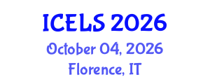 International Conference on Education and Learning Sciences (ICELS) October 04, 2026 - Florence, Italy International Conference on Education and Learning Sciences (ICELS) October 04, 2026 - Florence, Italy