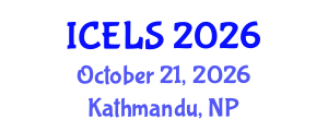 International Conference on Education and Learning Sciences (ICELS) October 21, 2026 - Kathmandu, Nepal International Conference on Education and Learning Sciences (ICELS) October 21, 2026 - Kathmandu, Nepal