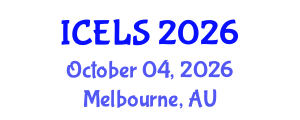 International Conference on Education and Learning Sciences (ICELS) October 04, 2026 - Melbourne, Australia International Conference on Education and Learning Sciences (ICELS) October 04, 2026 - Melbourne, Australia