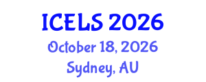 International Conference on Education and Learning Sciences (ICELS) October 18, 2026 - Sydney, Australia International Conference on Education and Learning Sciences (ICELS) October 18, 2026 - Sydney, Australia