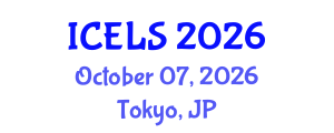 International Conference on Education and Learning Sciences (ICELS) October 07, 2026 - Tokyo, Japan International Conference on Education and Learning Sciences (ICELS) October 07, 2026 - Tokyo, Japan