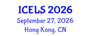 International Conference on Education and Learning Sciences (ICELS) September 27, 2026 - Hong Kong, China International Conference on Education and Learning Sciences (ICELS) September 27, 2026 - Hong Kong, China