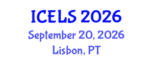 International Conference on Education and Learning Sciences (ICELS) September 20, 2026 - Lisbon, Portugal International Conference on Education and Learning Sciences (ICELS) September 20, 2026 - Lisbon, Portugal