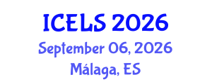 International Conference on Education and Learning Sciences (ICELS) September 06, 2026 - Málaga, Spain International Conference on Education and Learning Sciences (ICELS) September 06, 2026 - Málaga, Spain