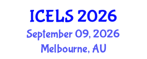 International Conference on Education and Learning Sciences (ICELS) September 09, 2026 - Melbourne, Australia International Conference on Education and Learning Sciences (ICELS) September 09, 2026 - Melbourne, Australia