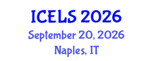International Conference on Education and Learning Sciences (ICELS) September 20, 2026 - Naples, Italy International Conference on Education and Learning Sciences (ICELS) September 20, 2026 - Naples, Italy