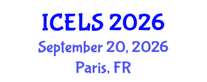 International Conference on Education and Learning Sciences (ICELS) September 20, 2026 - Paris, France International Conference on Education and Learning Sciences (ICELS) September 20, 2026 - Paris, France