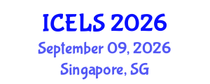 International Conference on Education and Learning Sciences (ICELS) September 09, 2026 - Singapore, Singapore International Conference on Education and Learning Sciences (ICELS) September 09, 2026 - Singapore, Singapore