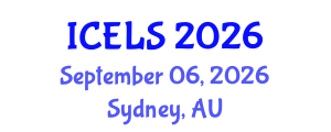 International Conference on Education and Learning Sciences (ICELS) September 06, 2026 - Sydney, Australia International Conference on Education and Learning Sciences (ICELS) September 06, 2026 - Sydney, Australia